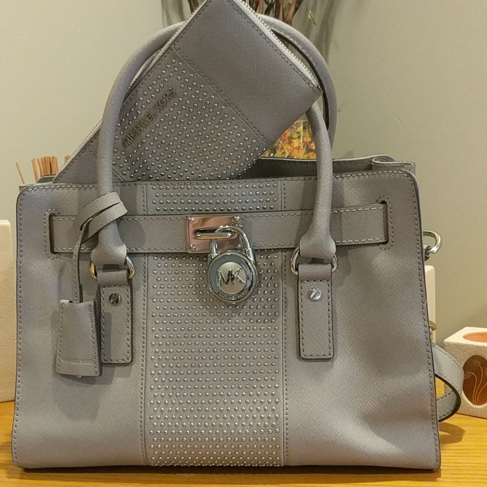 Michael Kors Medium Grey Studded Hamilton